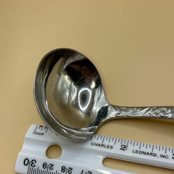 1 Solid Gravy Ladle Dignity Acsons 6 1/8 in Swirl Pattern Japan - Picture 11 of 11